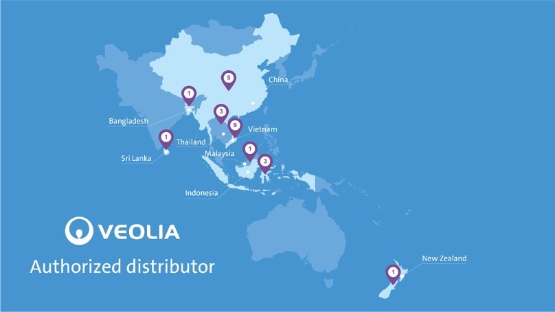 威立雅水务技术加强其在亚太地区的分销网络,以提供水处理解决方案